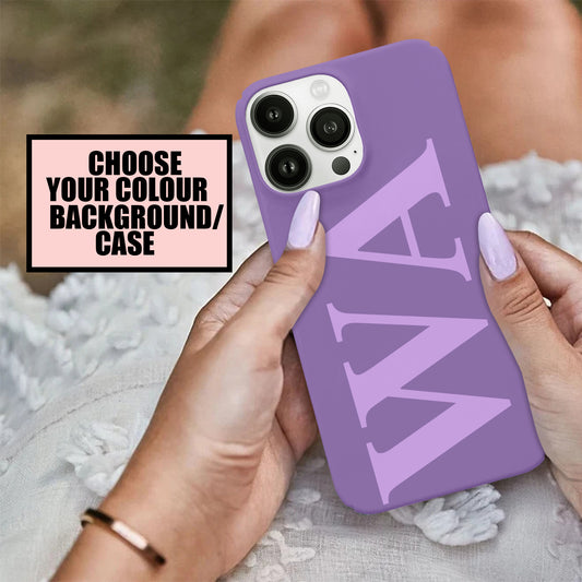 Basic Initial 'Choose Your Colour' Personalised Monogram Case