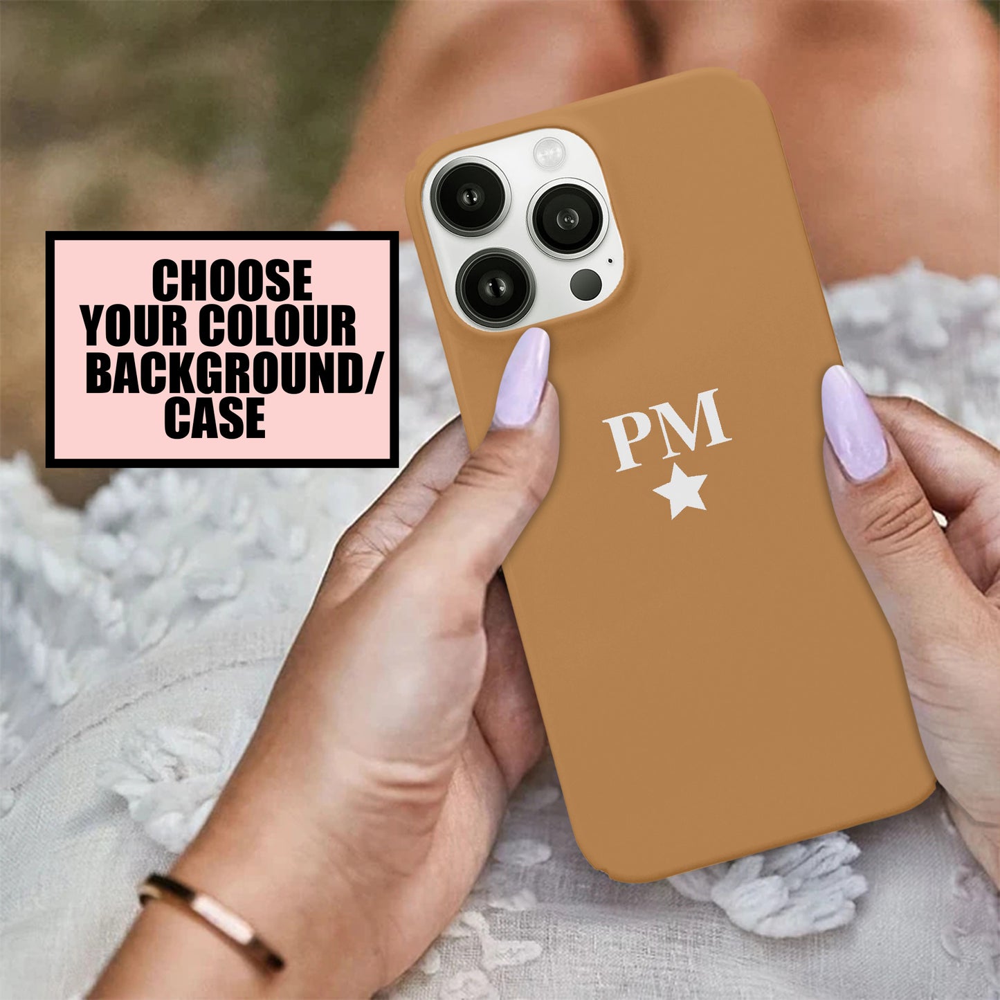 Initial Star Name 'Choose Your Colour' Personalised Monogram Case