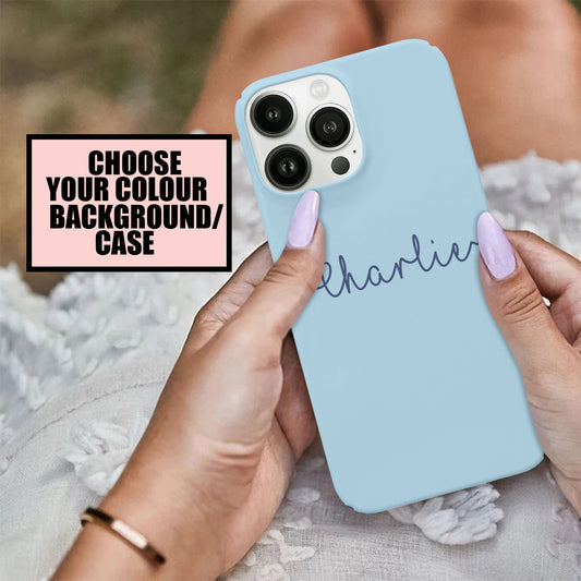 Line Script Name 'Choose Your Colour' Personalised Monogram Case