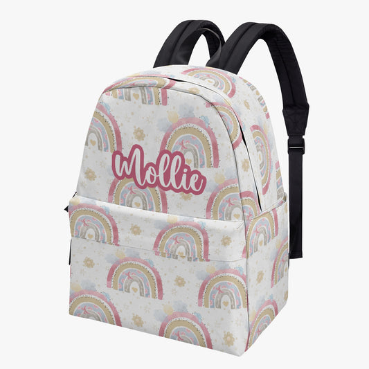 Pastel Rainbow Fairy Princess Personalised Name Backpack