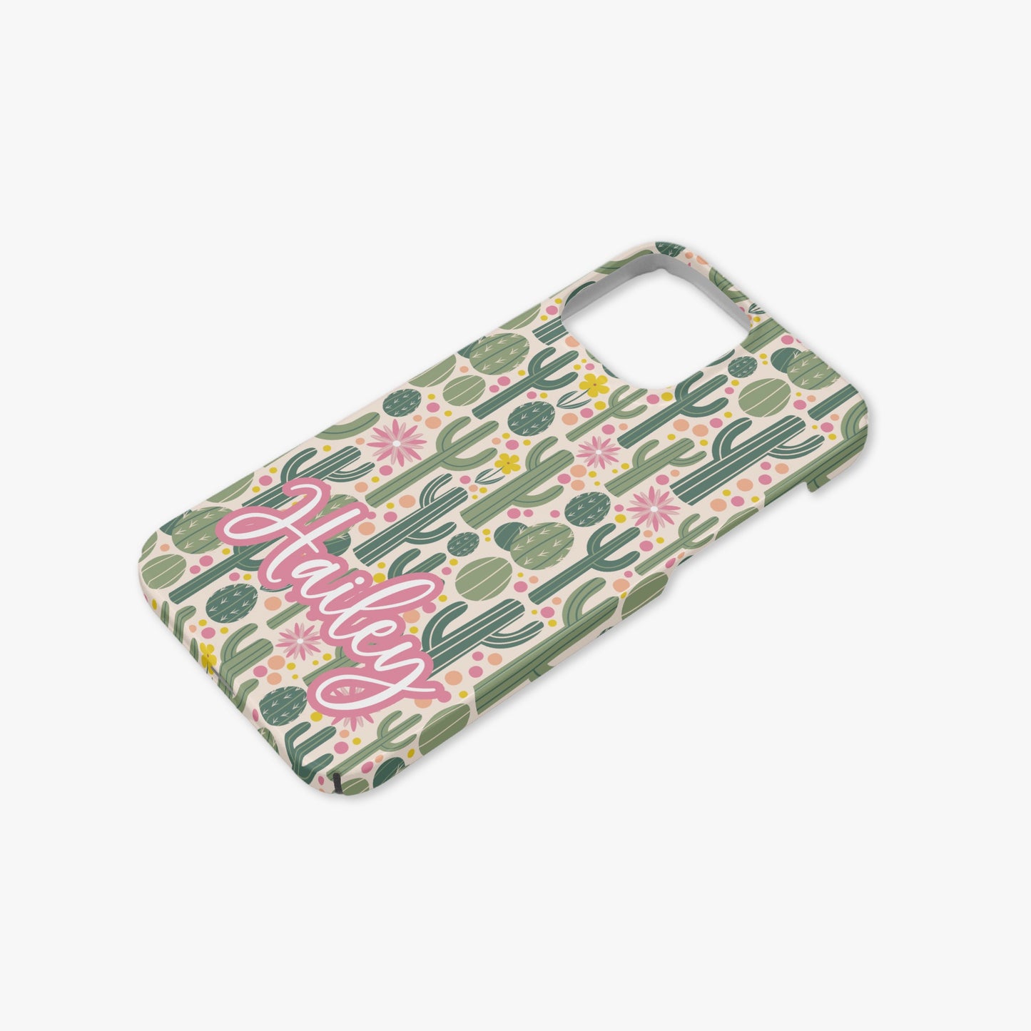 Western Pink Cactus Personalised Case