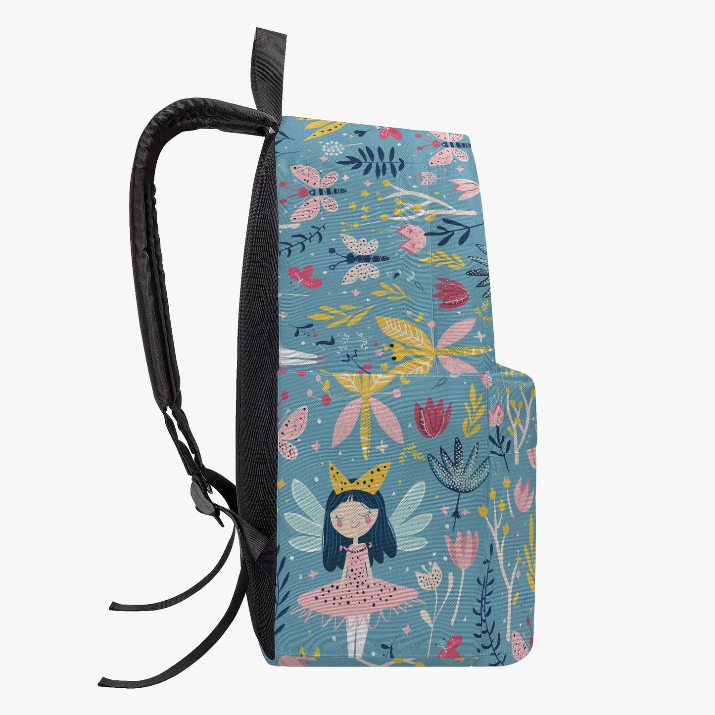 Teal Fairy Butterfly & Leaf Mystical Personalised Name Backpack