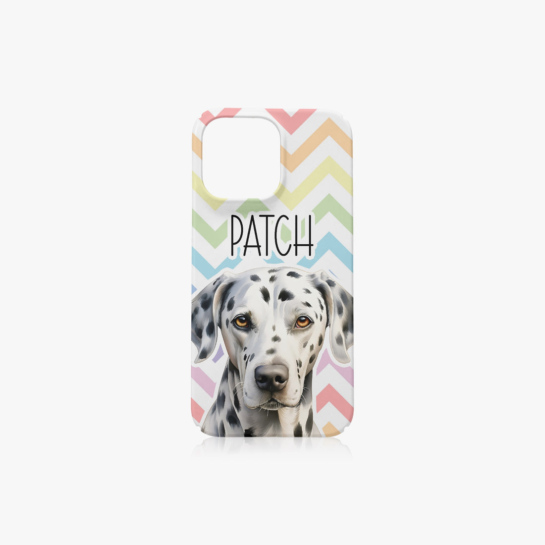 Dalmatian Puppy Dog Name Pastel Zig Zag Rainbow Case