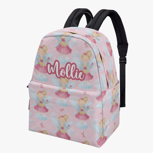 Baby Pink Wand Fairy Princess Personalised Name Backpack