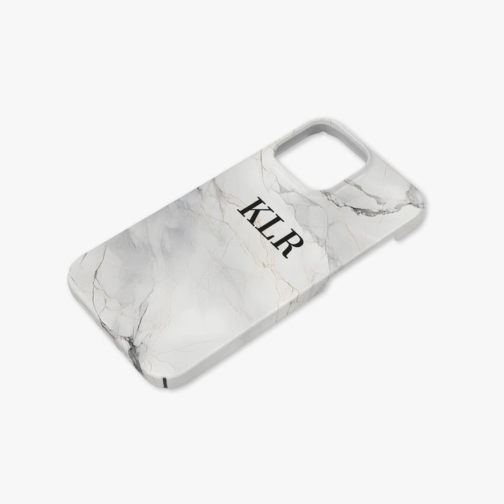 Silver Grey Personalised Initial Monogram Case