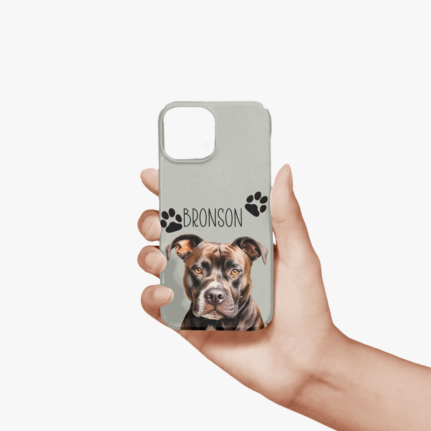 Dark Staffy Staffordshire Bull Terrier Dog Name Choose Your Colour Case