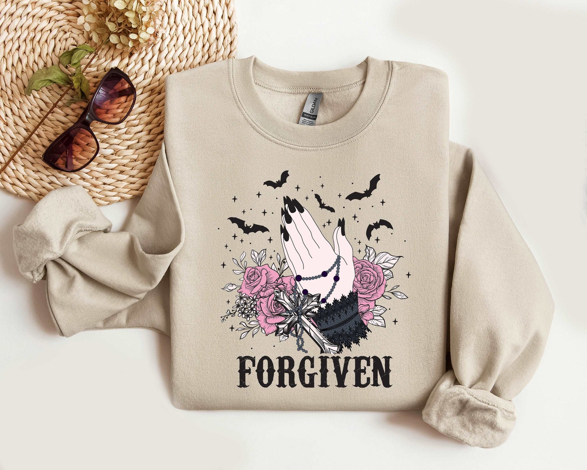 Forgiven Gothic Halloween Sweatshirt