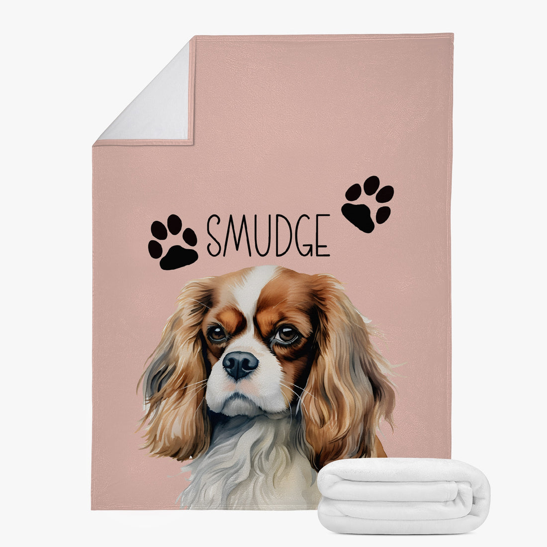 King Charles Cavalier Dog Personalised Photo Blanket