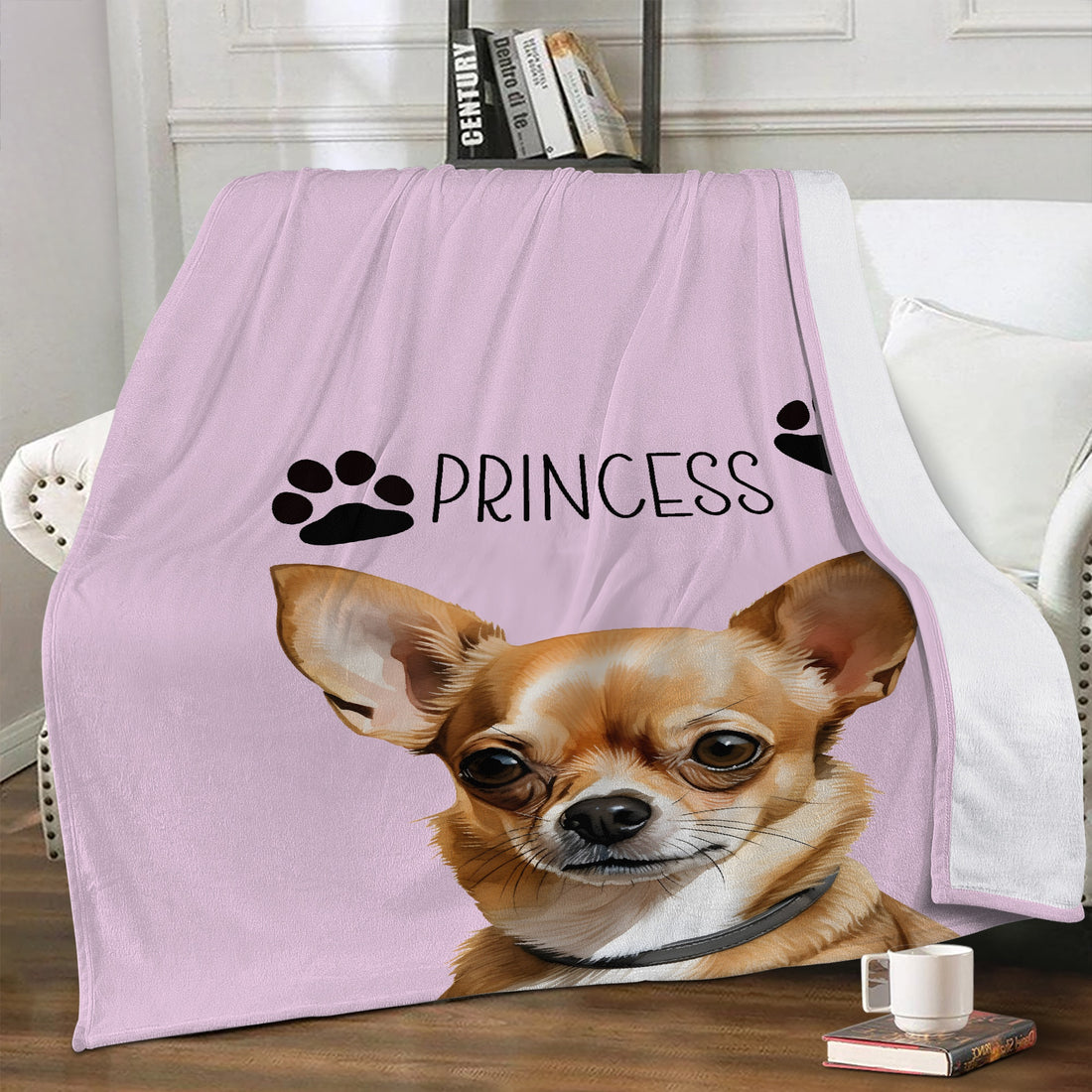 Chihuahua Teacup Dog Personalised Photo Blanket