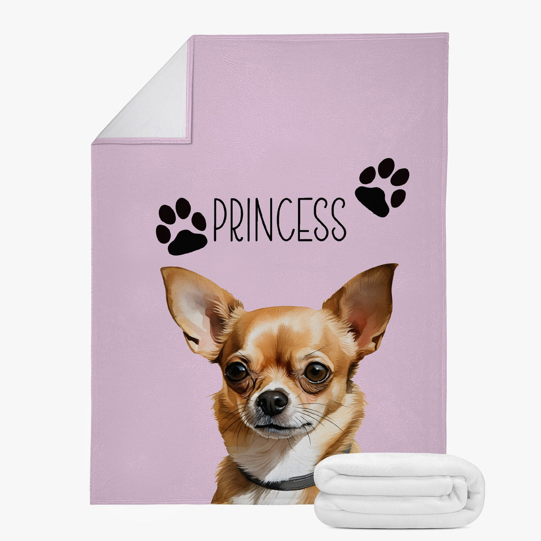 Chihuahua Teacup Dog Personalised Photo Blanket