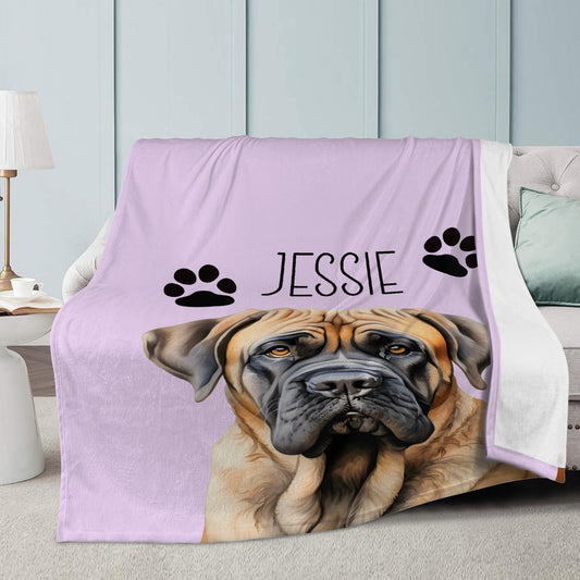 English Mastiff Personalised Photo Blanket