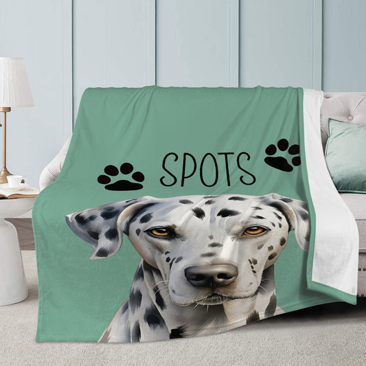 Dalmatian Dog Personalised Photo Blanket