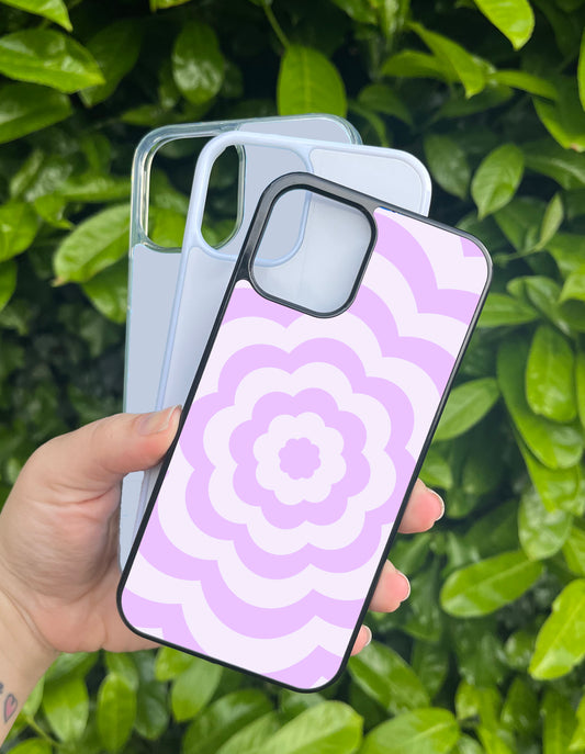 Lilac Floral Y2K Pattern Samsung & iPhone Compatible Phone Case