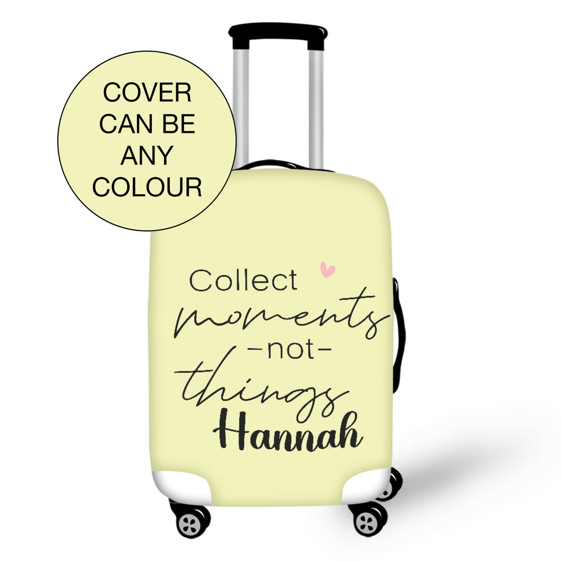 Collect Moments Not Things Personalised Protective Suitcase Slip Cover