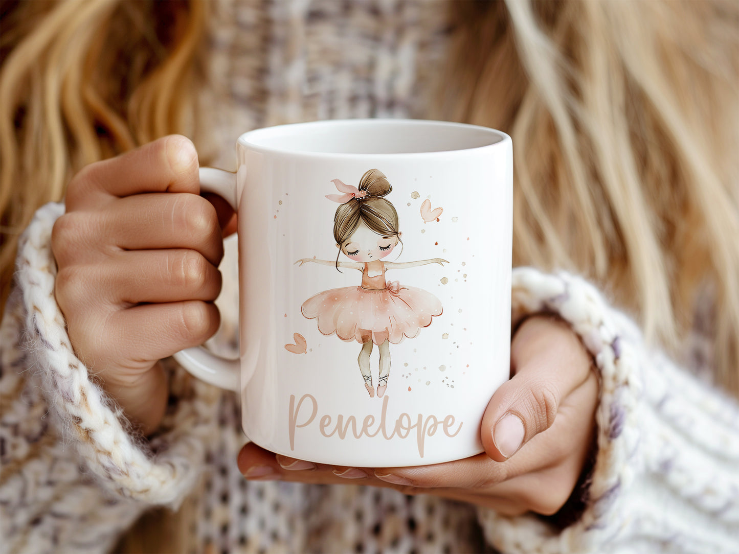 Heart Tutu Pink Ballerina Personalised Plastic Or Ceramic Mug &/Or Coaster Set