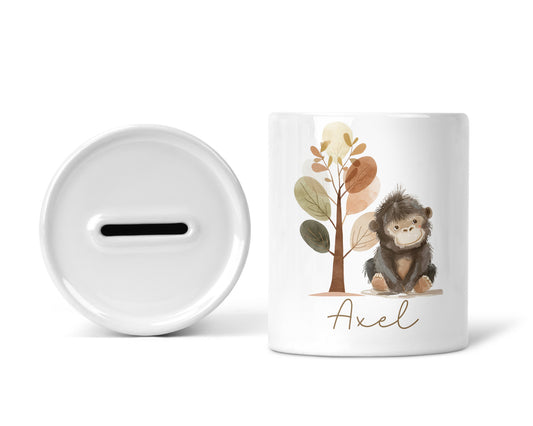 Baby Monkey Neutral Tree Money Box