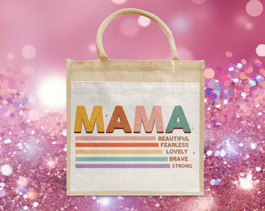 Mama Rainbow Loyalty Personalised Eco Pocket Block Tote