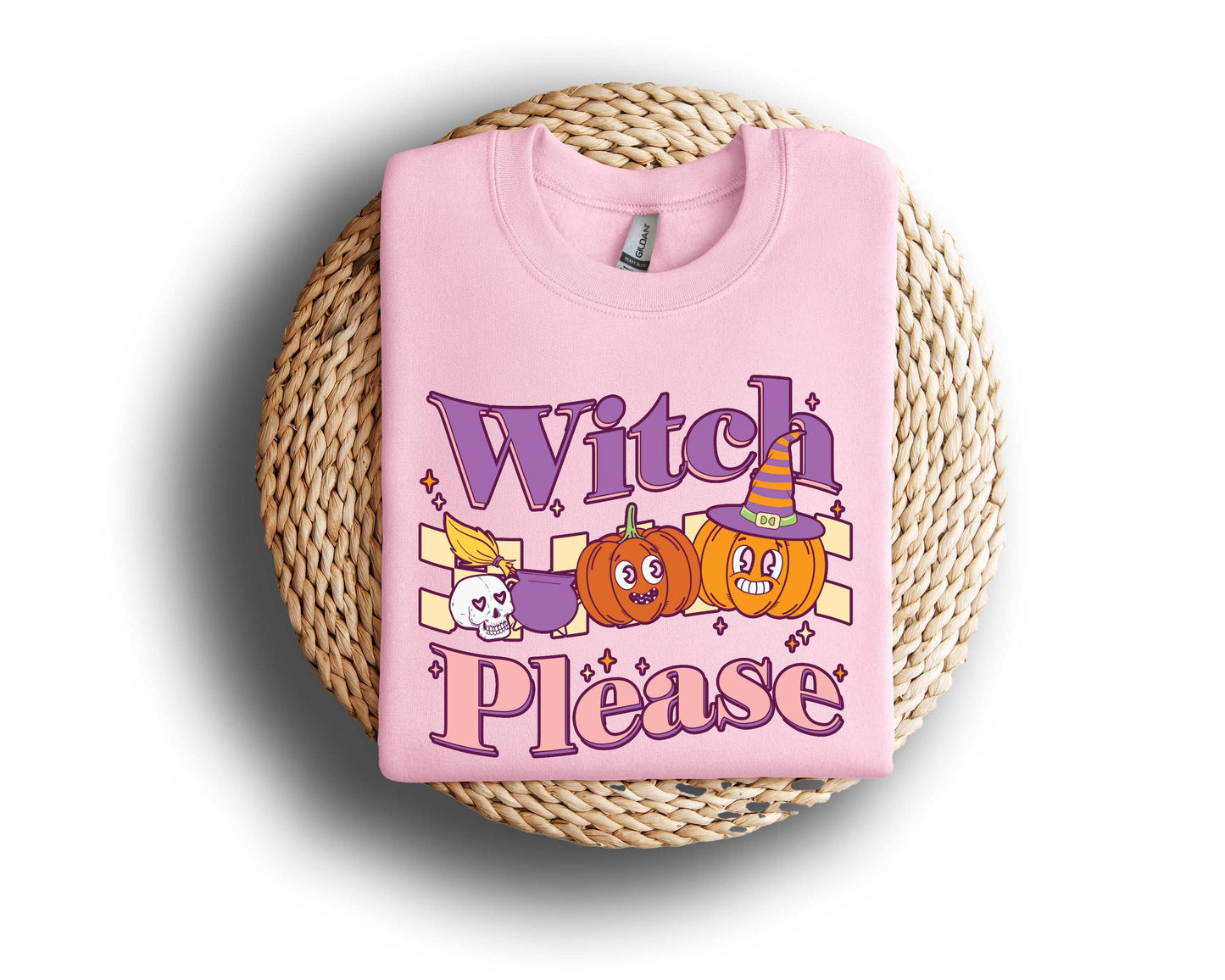 Witch Please Pumpkin Halloween Sweatshirt