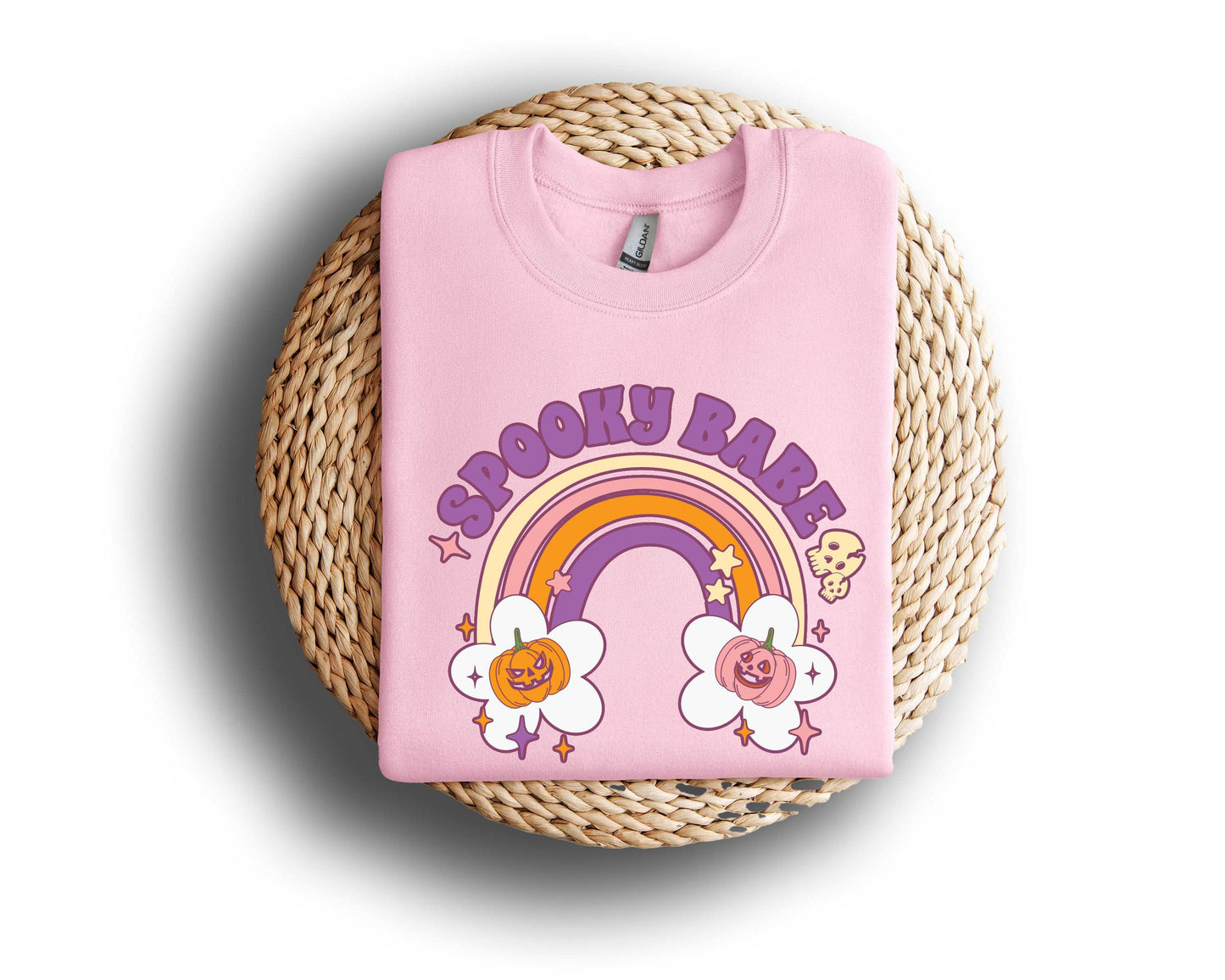 Spooky Babe Rainbow Halloween Sweatshirt