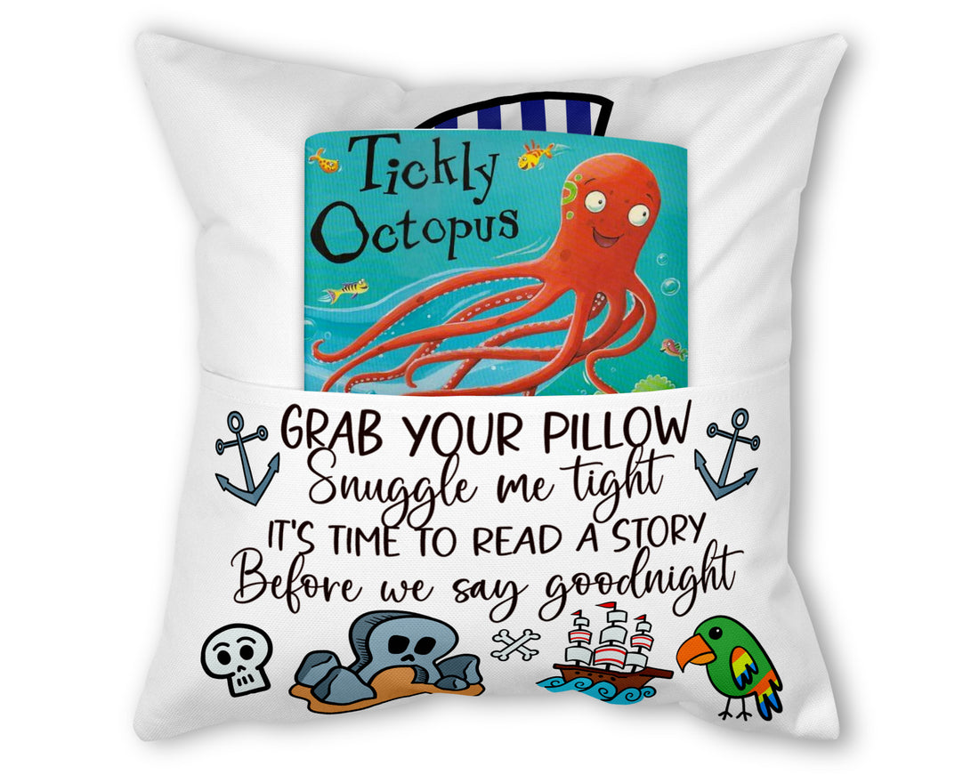 Pirate Vivid Cartoon Personalised Reading Pocket Cushion