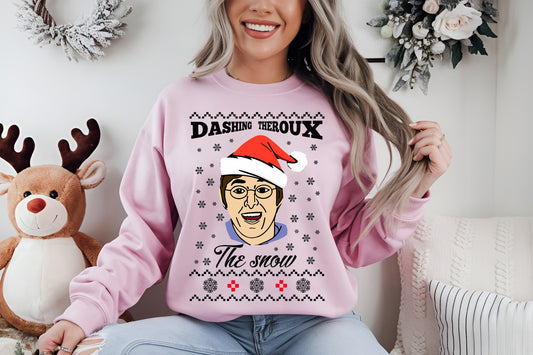 Dashing Theroux The Snow Louis Personalised Crew Jumper Sweatshirt