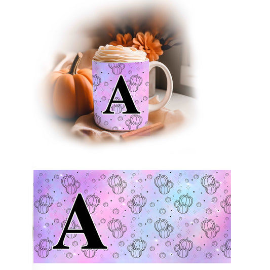 Mystical Galaxy Initial Halloween Personalised Mug