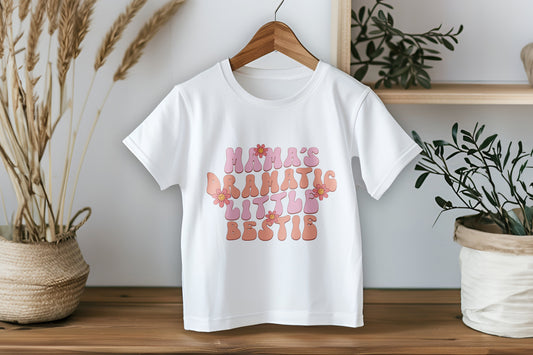 Mama's Dramatic Little Bestie Personalised Children's T Shirt