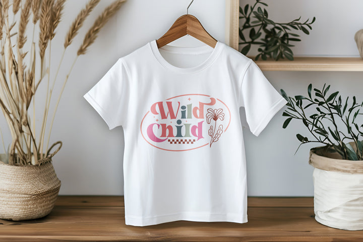 Wild Child Floral Personalised Children's T Shirt