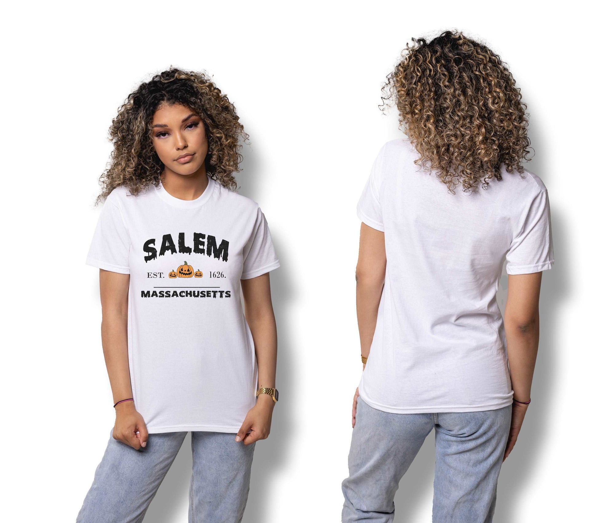 Salem University Preppy Halloween Crew Neck T-Shirt