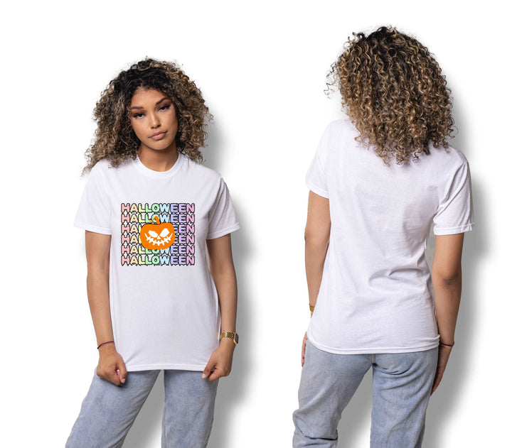 Repeat Pastel Neon Halloween Crew Neck T-Shirt