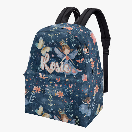 Navy Blue Fairies & Butterflies Mystical Personalised Name Backpack