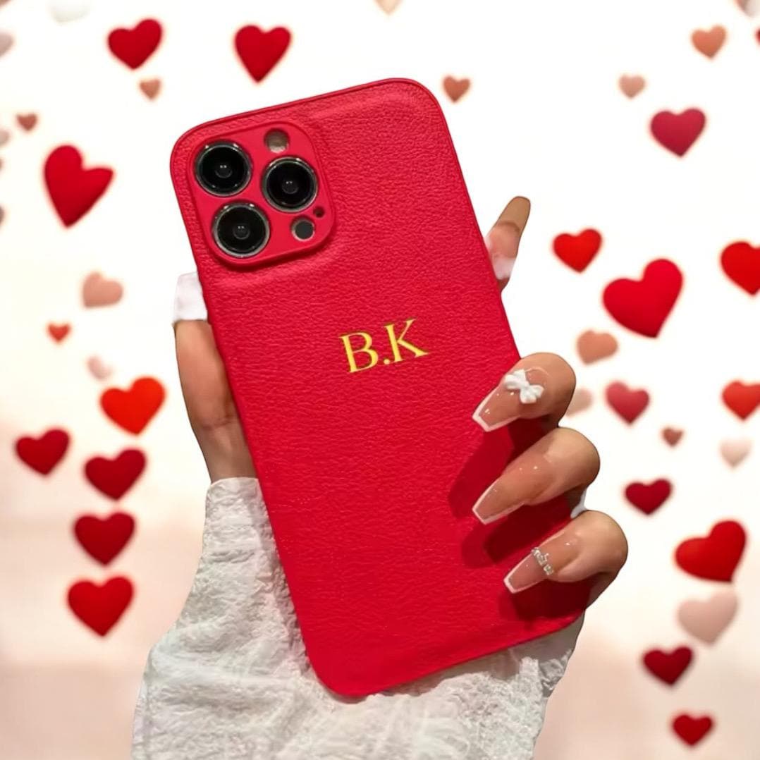 Red Ruby Gold Luxury Engraved iPhone Case