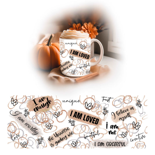 I Am LOVED Positives Quote Personalised Mug