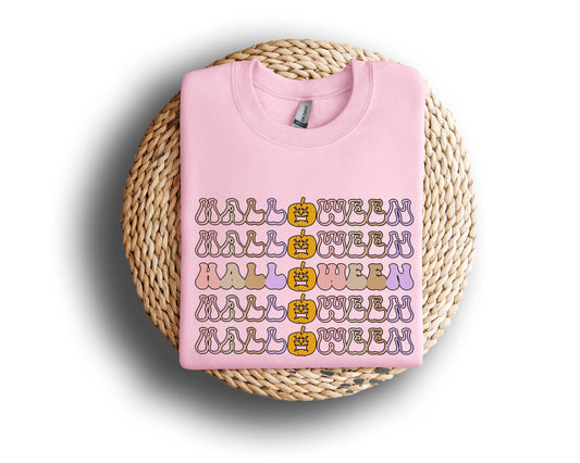 Repeat Pastel Pumpkin Halloween Sweatshirt