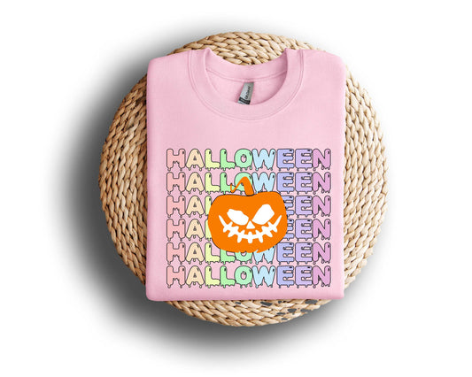 Neon pastel Pastel Pumpkin Halloween Sweatshirt