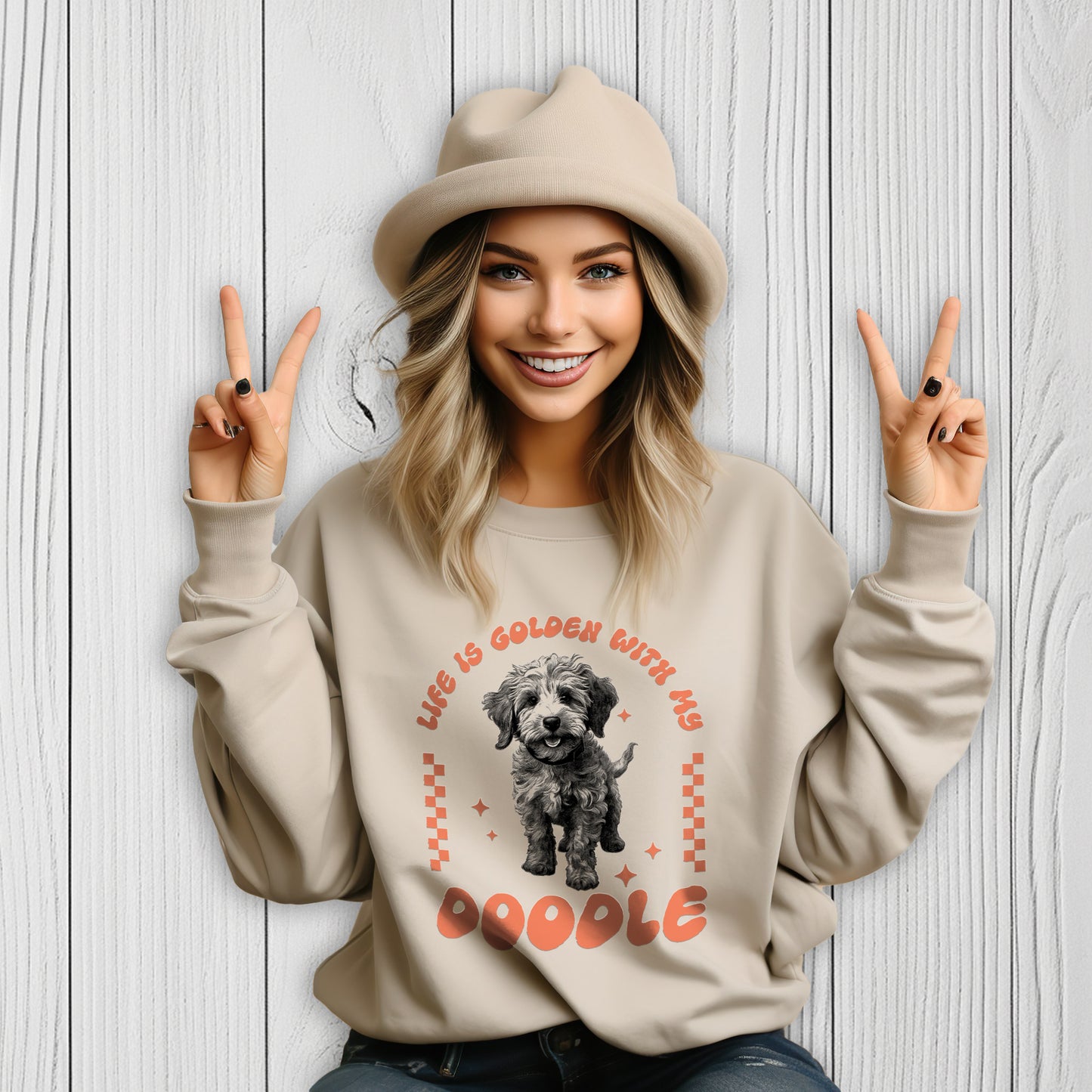 Life Is Golden With A Doodle Personalised Sweatshirt