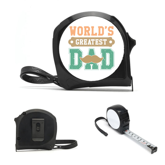 World's Greatest Dad Moustache Personalised Tape Measure