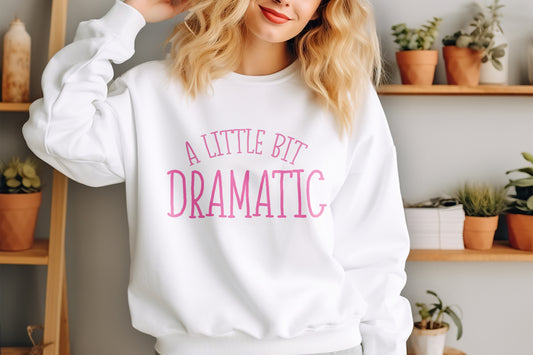 A Little Bit Dramatic Y2K Personalised Crew Jumper Sweatshirt