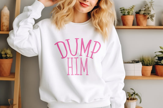 Dump Him Y2K Personalised Crew Jumper Sweatshirt