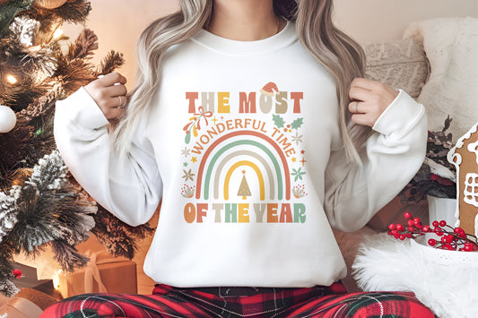 The Most Wonderful Time Of The Year Christmas Personalised Crew Jumper Sweatshirt